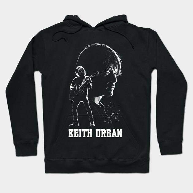 Keith Urban silhouette Hoodie by BAJAJU